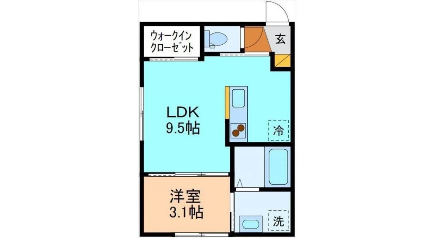1LDKタイプ間取り