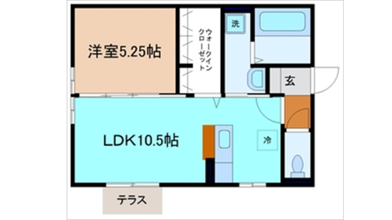 Ⅰ棟101、105、201、205号室　間取